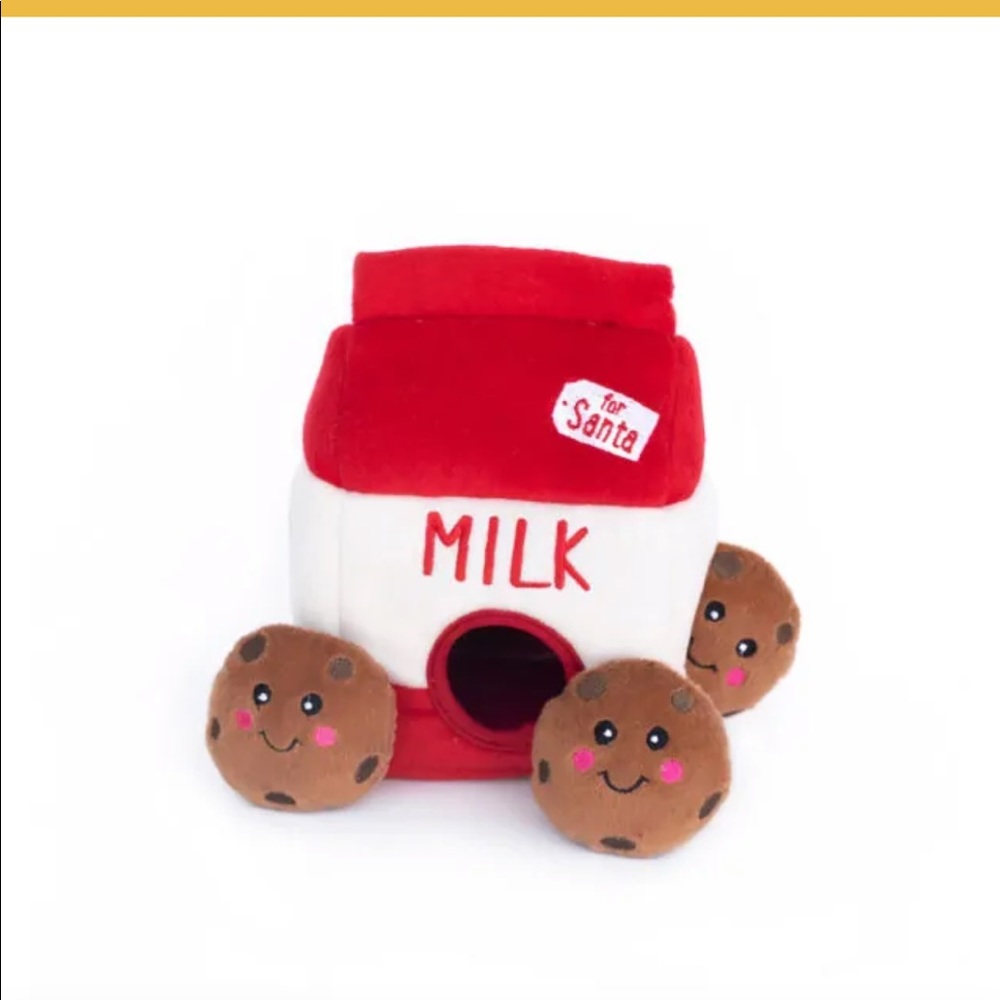 Zippypaws interactive puzzle DOG toy Milk and Cookies